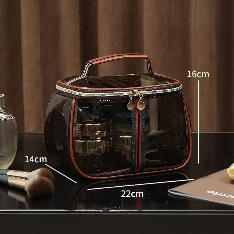 Vintage Clear Cosmetic Waterproof Transparent Toiletry Bag