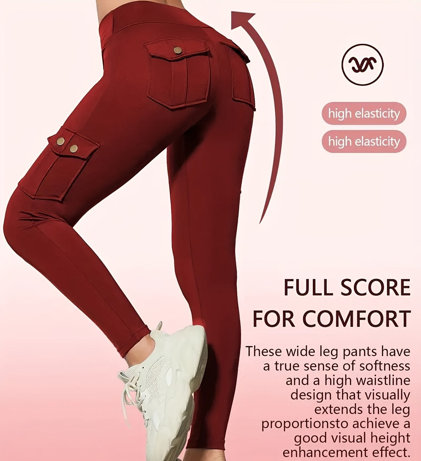 Women'S Slim Work Pants With Multi-functional Pockets