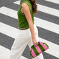 Women‘s Striped Diamond Dot Cloud Handbag