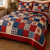 American Heritage Patriotic Quilted Bedding Set