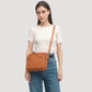 Three Layer Leather Crossbody Shoulder