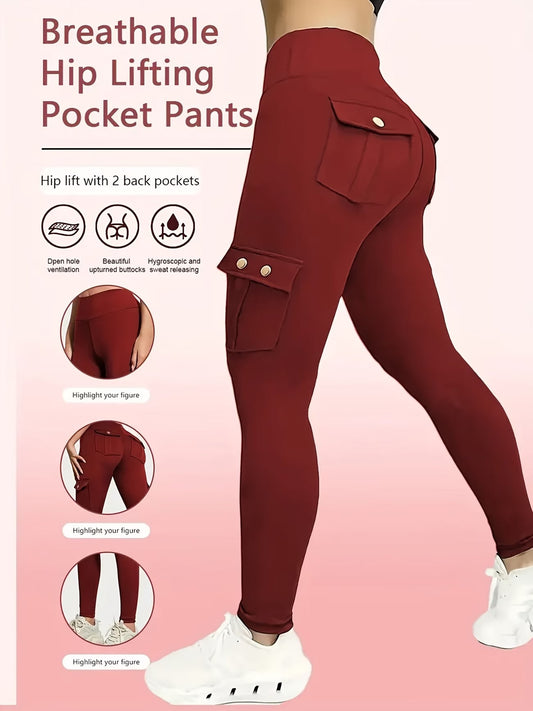 Women'S Slim Work Pants With Multi-functional Pockets