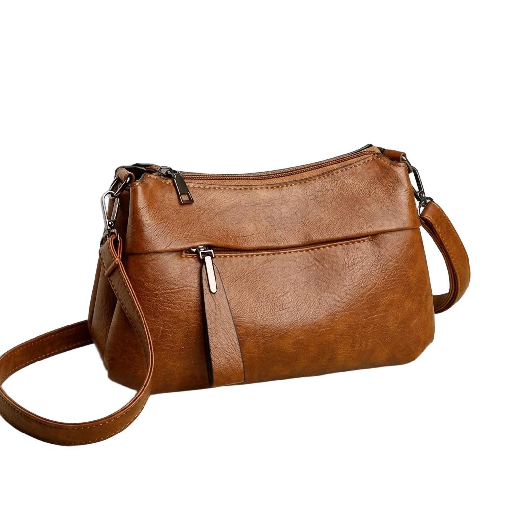 PU Leather Multi-Pocket Crossbody Bag