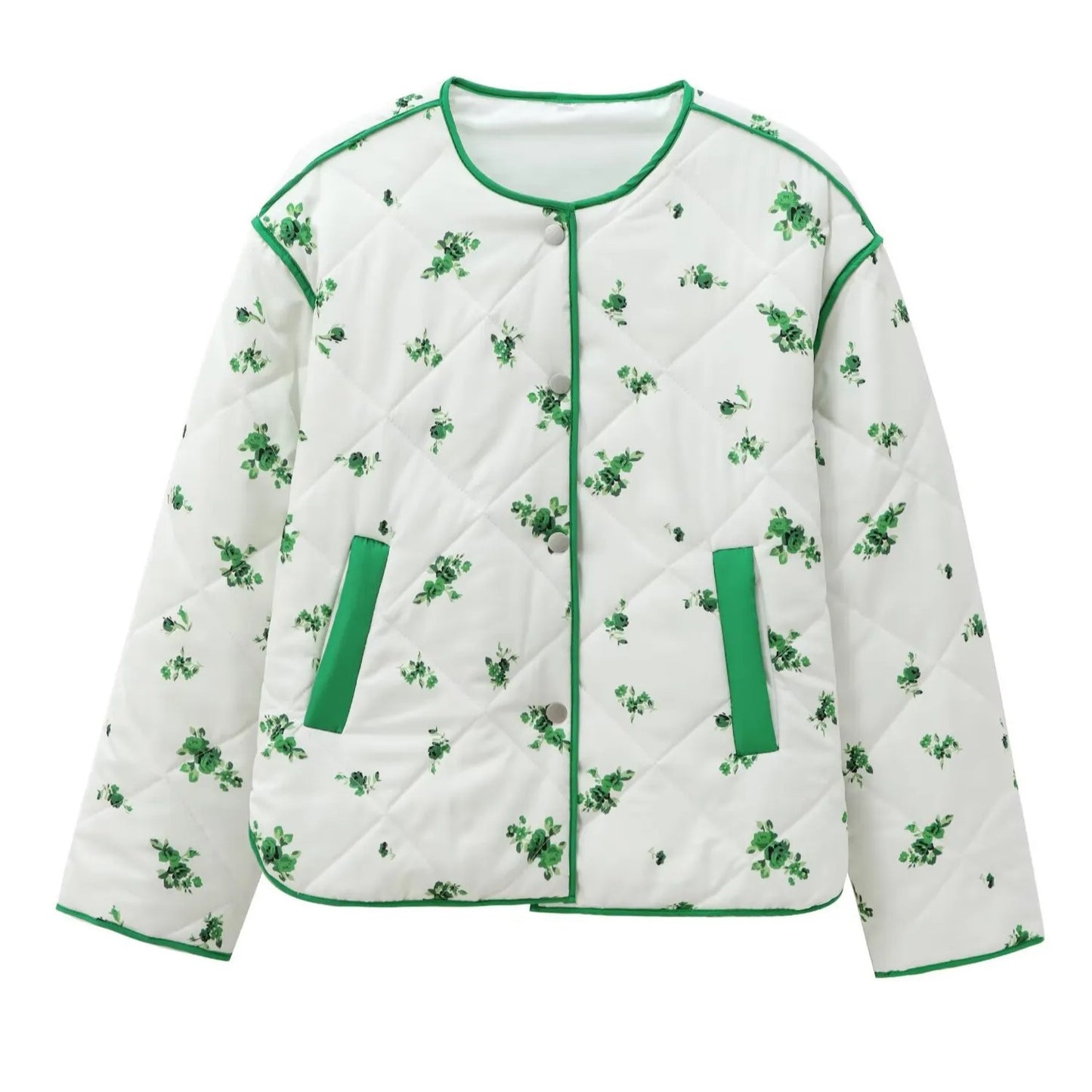 Floral Diamond Quilted Jacket