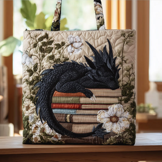 Book Dragon Handmade Tote Bag