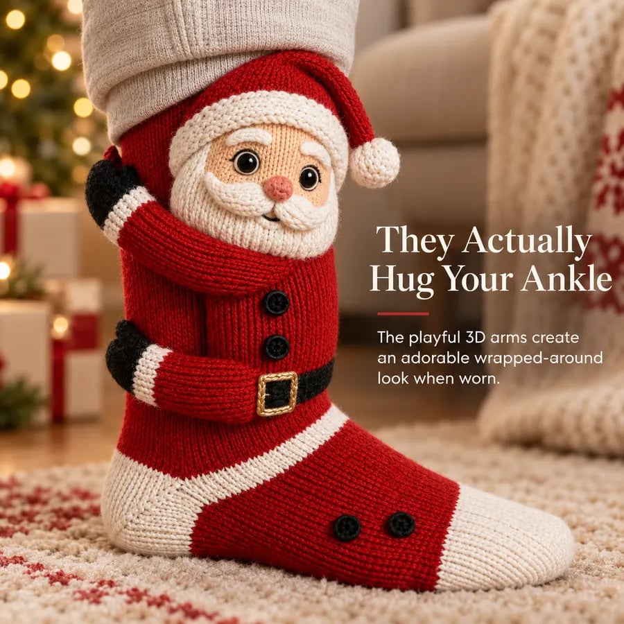 🎅3D Hugging Christmas Cute Knit Holiday Socks