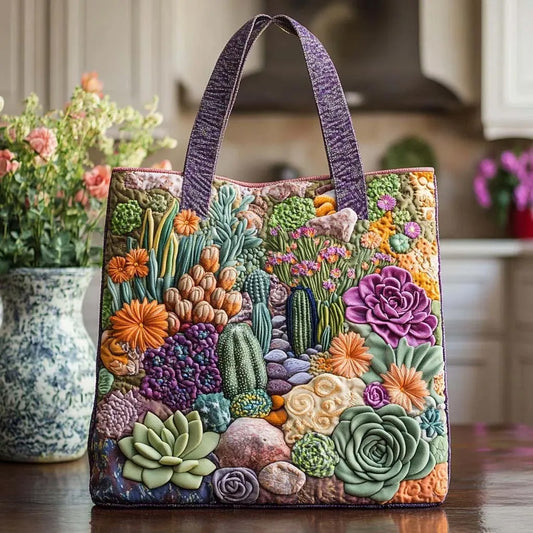 Succulent Handmade Tote
