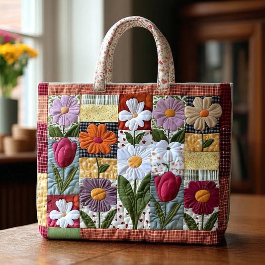 Aster Flower Handmade Tote Bag