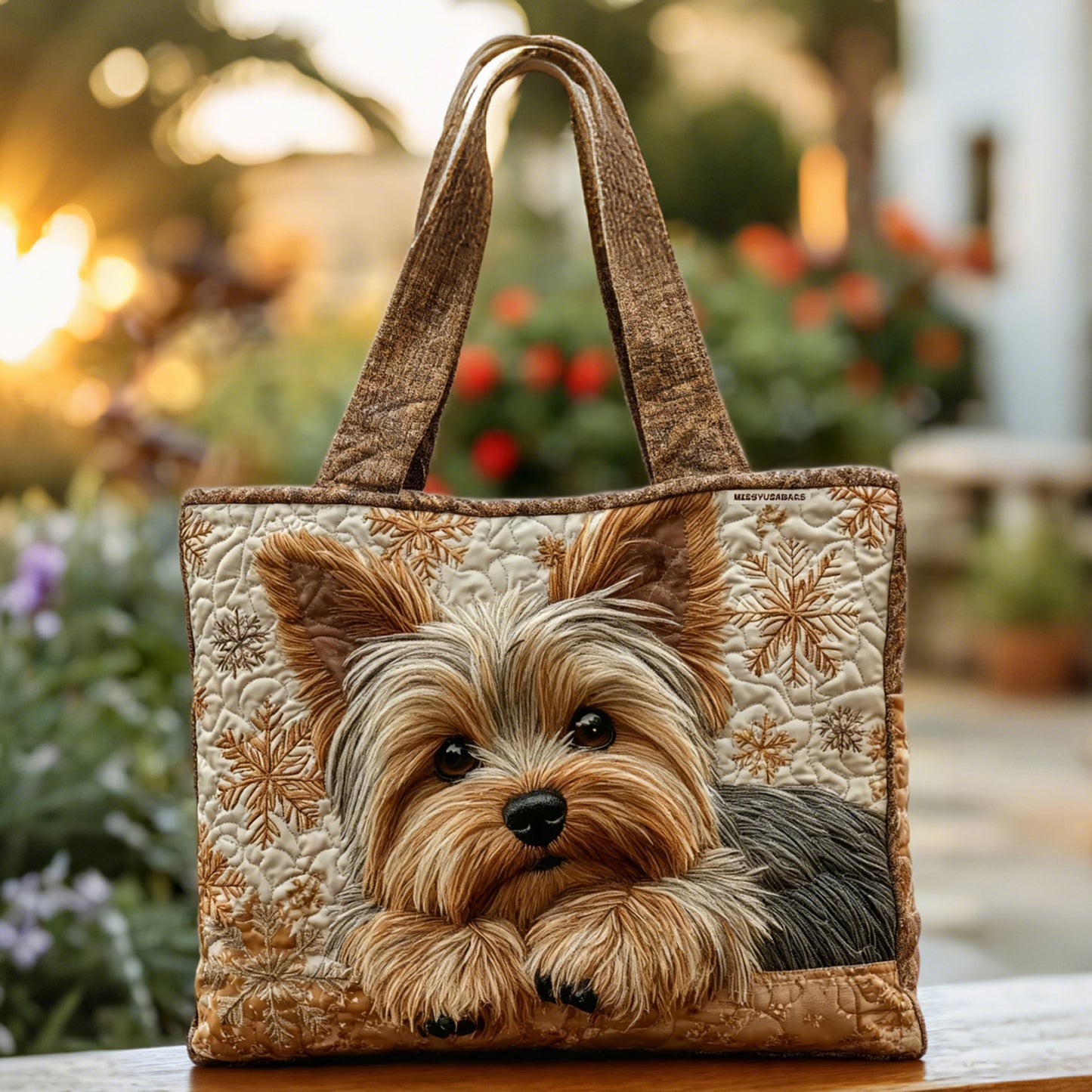 Yorkie Shine Handmade Tote Bag