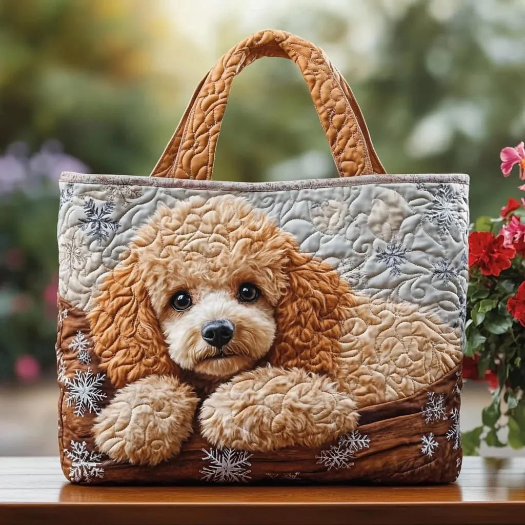 Darling Poodle Handmade Tote Bag