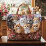Cat Family Handmade Tote Bag