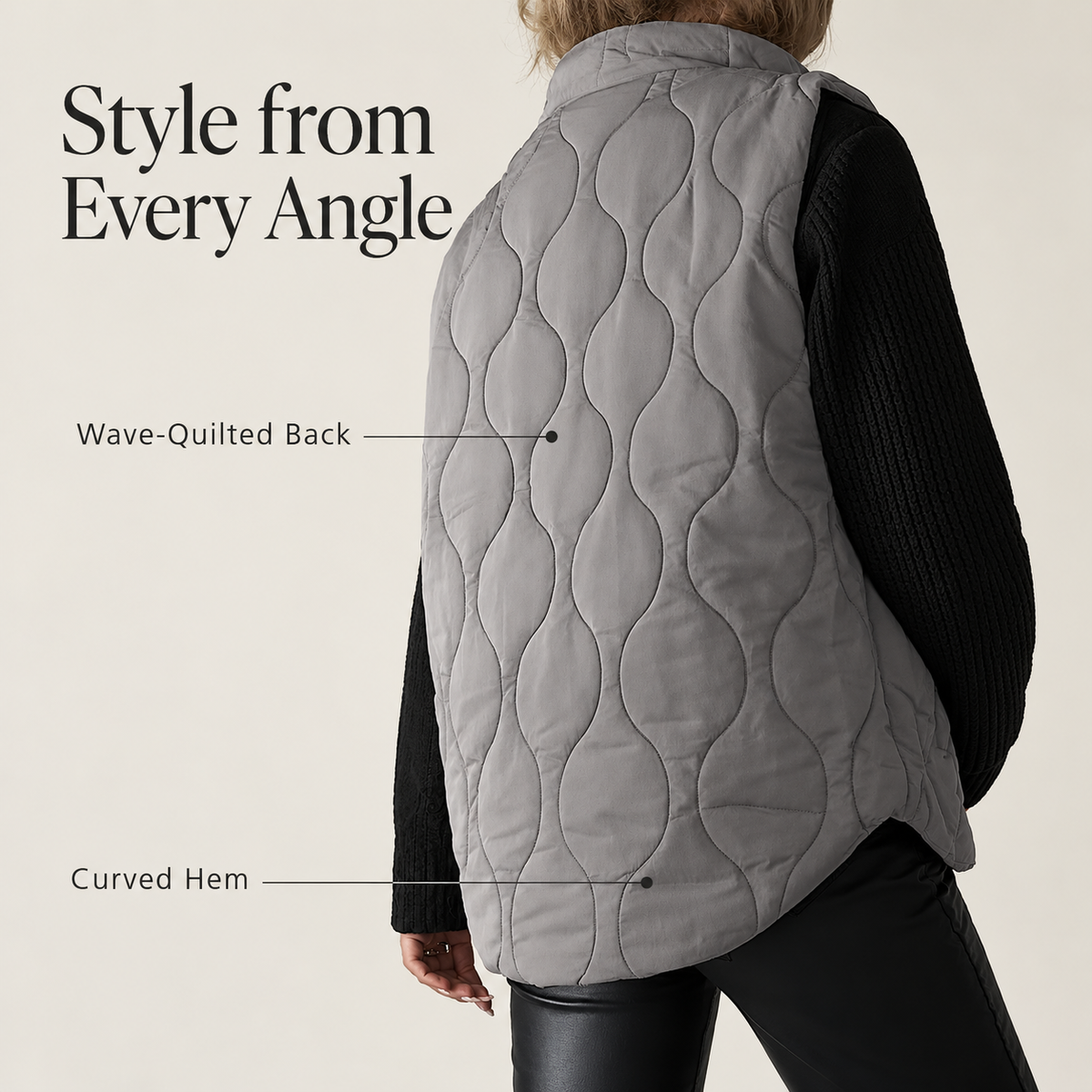 Women's Quilted Hooded Puffer Vest