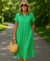 Women’s Striped Button-Down Midi Shirt Dress