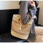 Straw Beach Woven Tote Bag