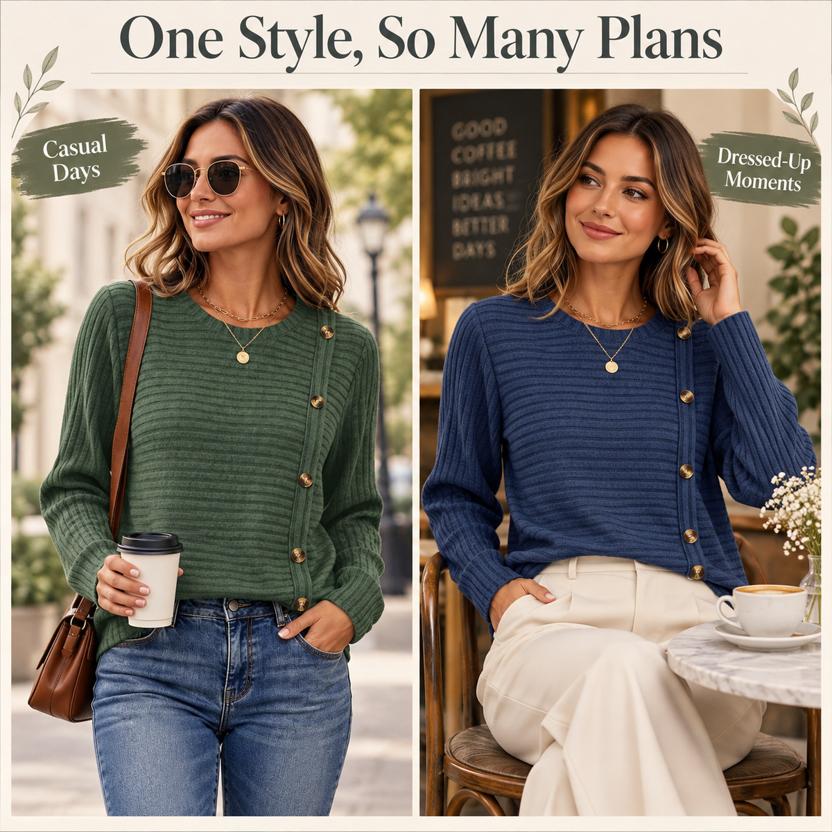 Women’s Fall Sweater Tunic Top Long Sleeve Cozy Casual Shirt