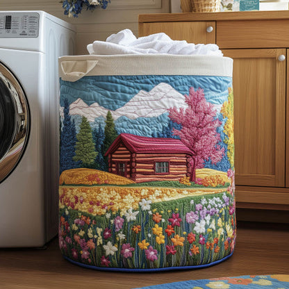 Dreamy Meadow Quilted Laundry Basket