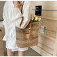 Straw Beach Woven Tote Bag