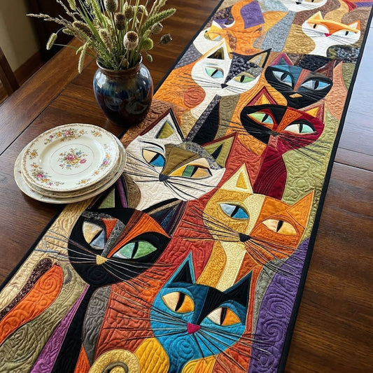 Feline Siesta Quilted Table Runner