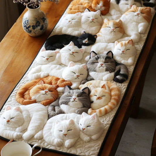 Feline Siesta Quilted Table Runner