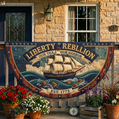 Liberty Harbor Quilted Fan Flag