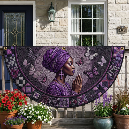 Melanin Queen Quilted Fan Flag