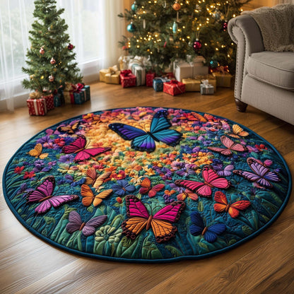 Butterfly Quilted Round Mat