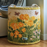 Butterfly Bloom Quilted Laundry Basket