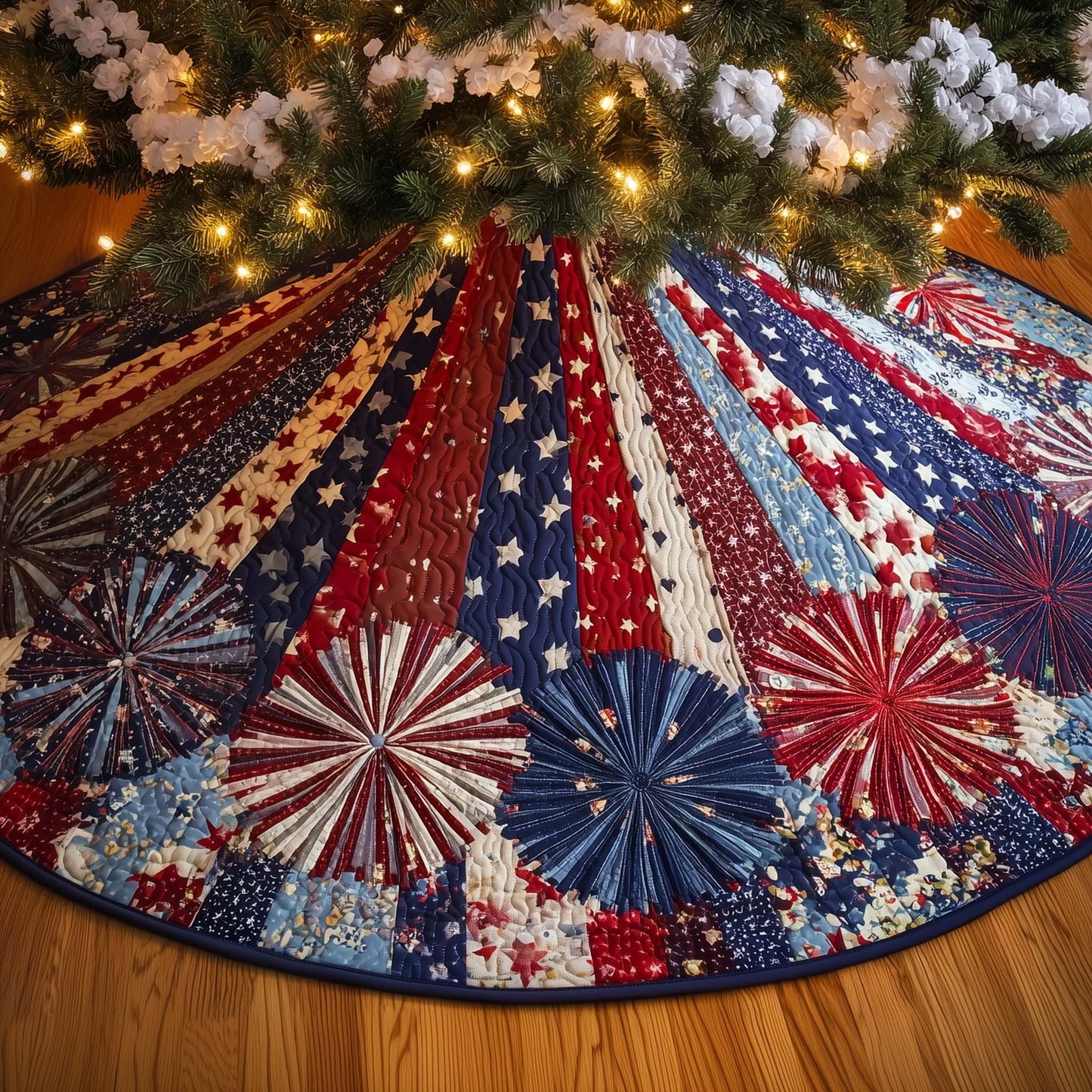 Woven Valor Quilted Tree Skirt