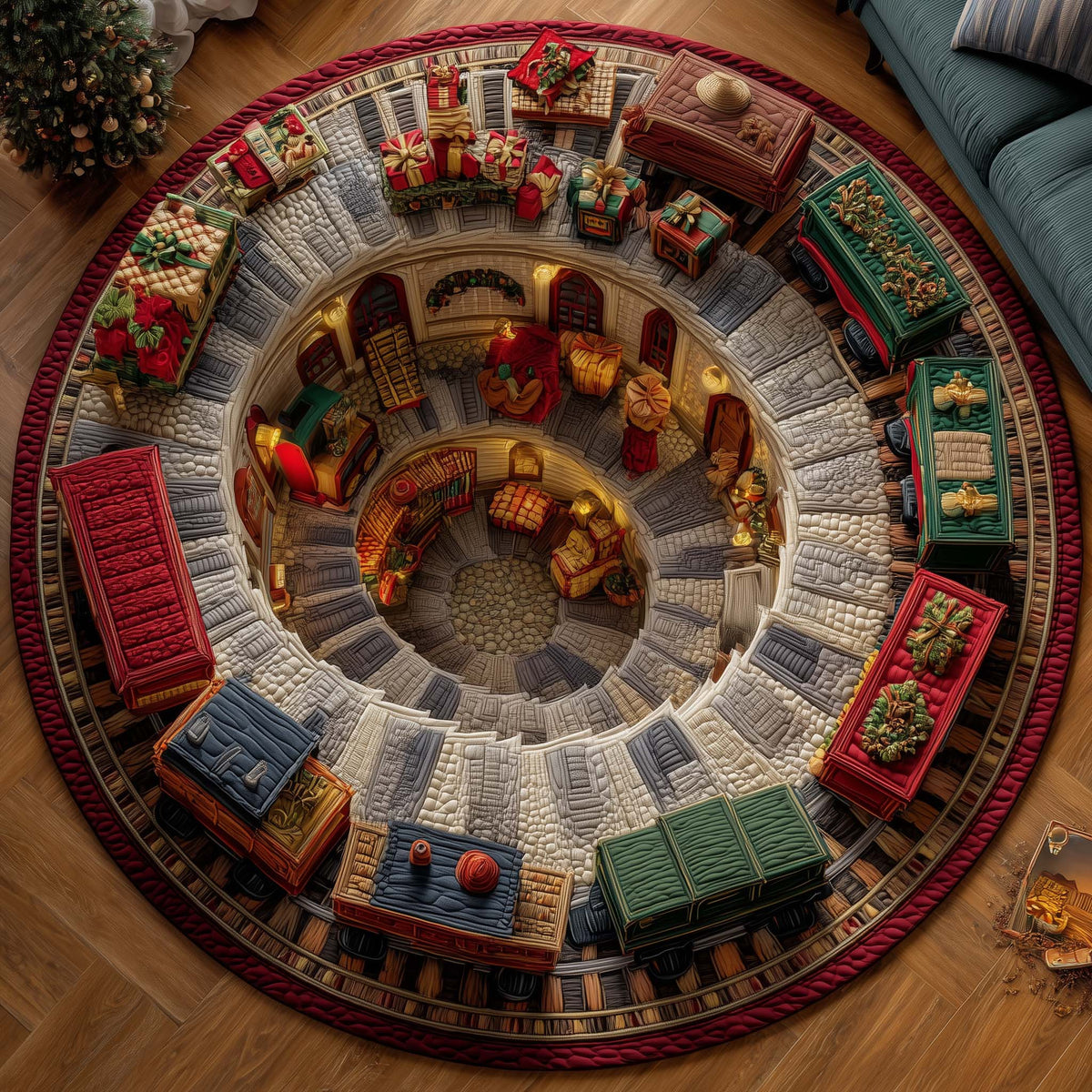Jolly Workshop Quilted Round Mat