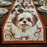 Adorable Shih Tzu Quilted Table Runner