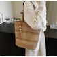 Straw Beach Woven Tote Bag