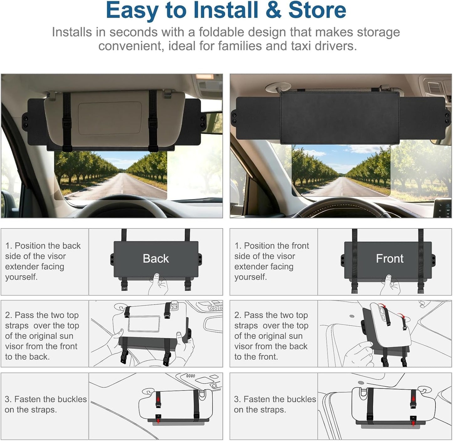 Veharvim Sun Visor Extender for Car