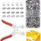 Metal Snaps Buttons with Fastener Pliers Press Tool Kit