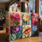 Colorful Floral Handmade Tote Bag