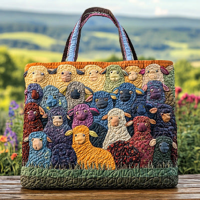 Bohemian Chicken Quilted Tote Bag