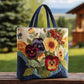 Bohemian Chicken Quilted Tote Bag