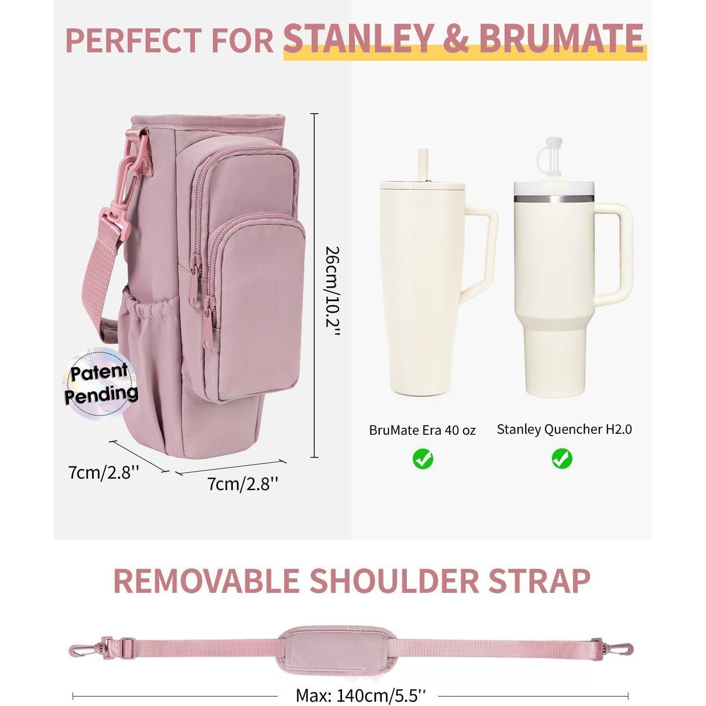 Shoulder Bag with Water Bottle Pocket