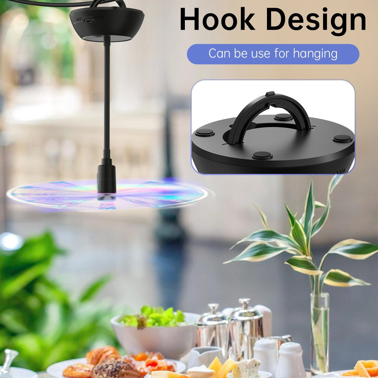 Portable Fly Repellent Fan for Tables