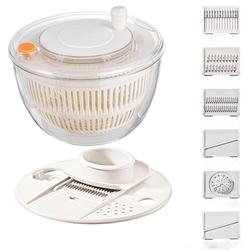 🔥9-in-1 Multifunctional Large Capacity Salad Spinner & Slicer