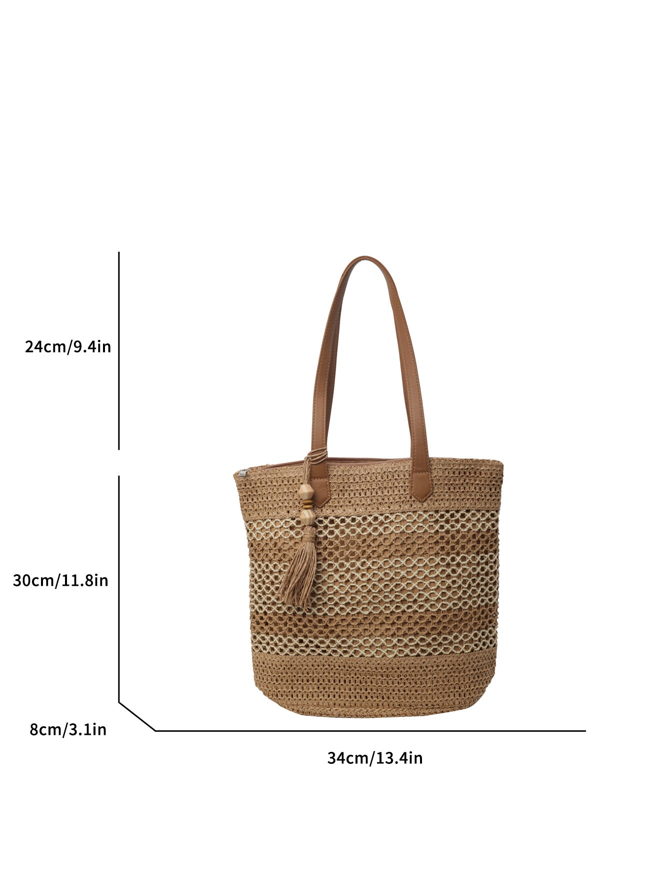 Straw Beach Woven Tote Bag