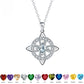 Mystical Birthstone Witches Knot Necklace – Natural Crystal🔮💞
