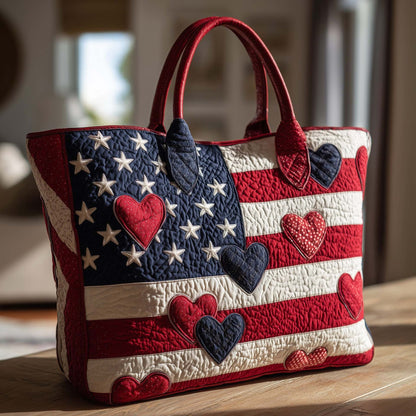 Heart of Freedom Handmade Tote Bag