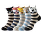 Striped Animal Face Socks 5 Pairs