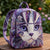 Purple Art Cat Quilted Backpack