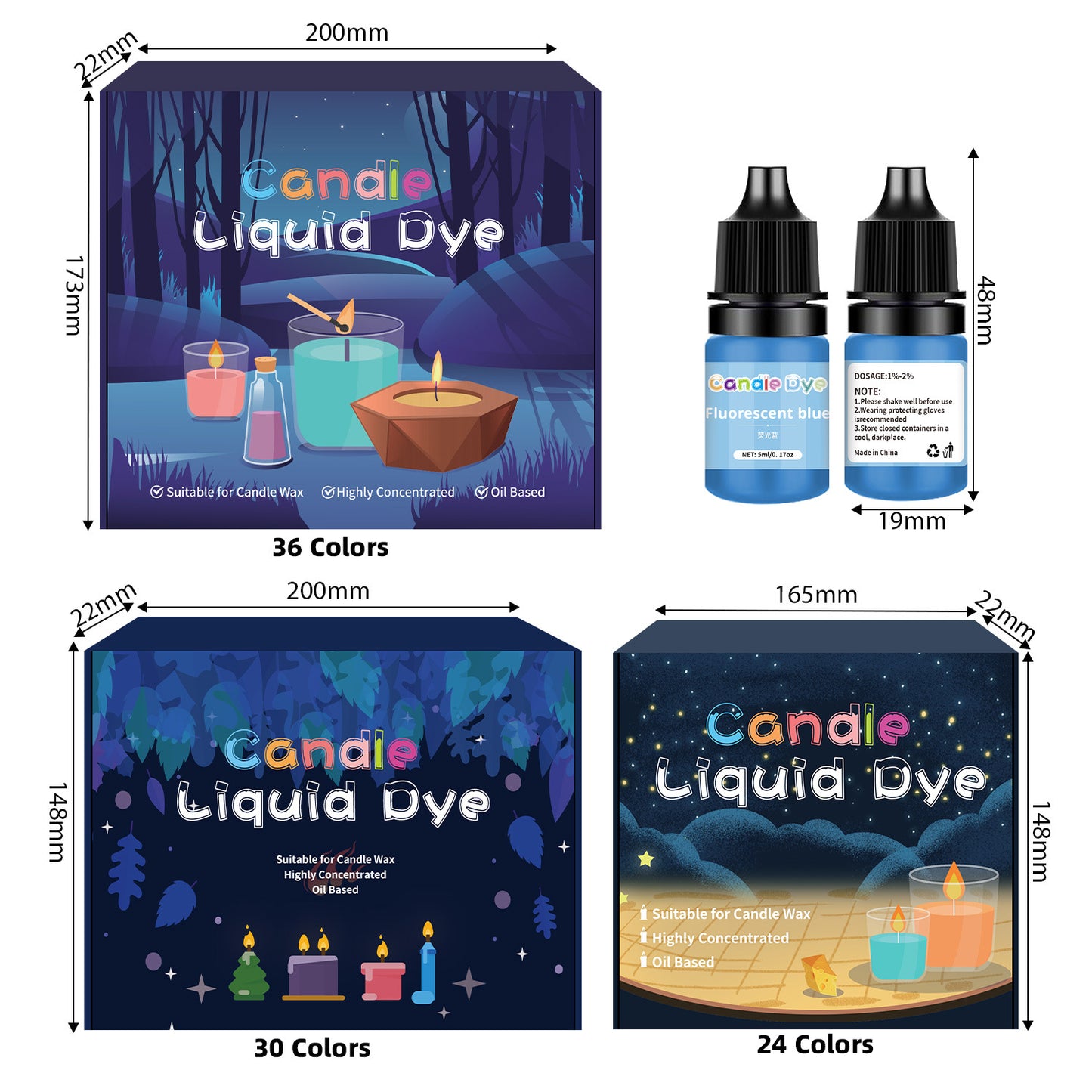 Concentrated Liquid Dye for Scented Candles