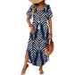 V Neck Slit Casual Beach Dress