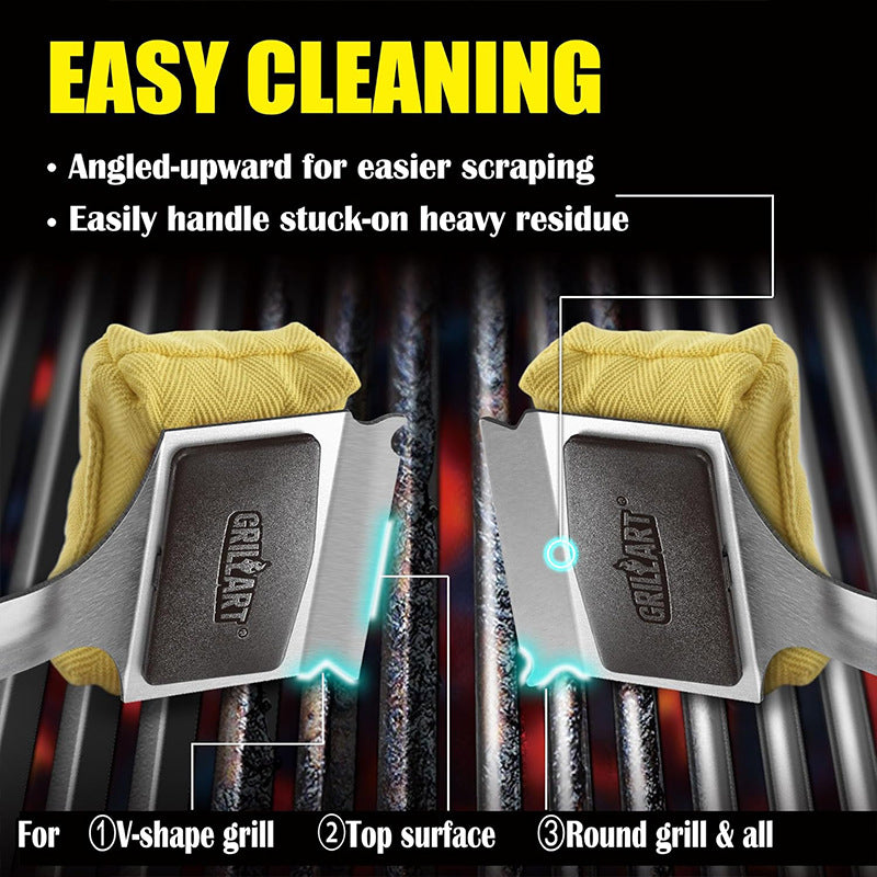 Bristle Free Grill Brush Replaceable Head for Outdoor Grill Cleaning