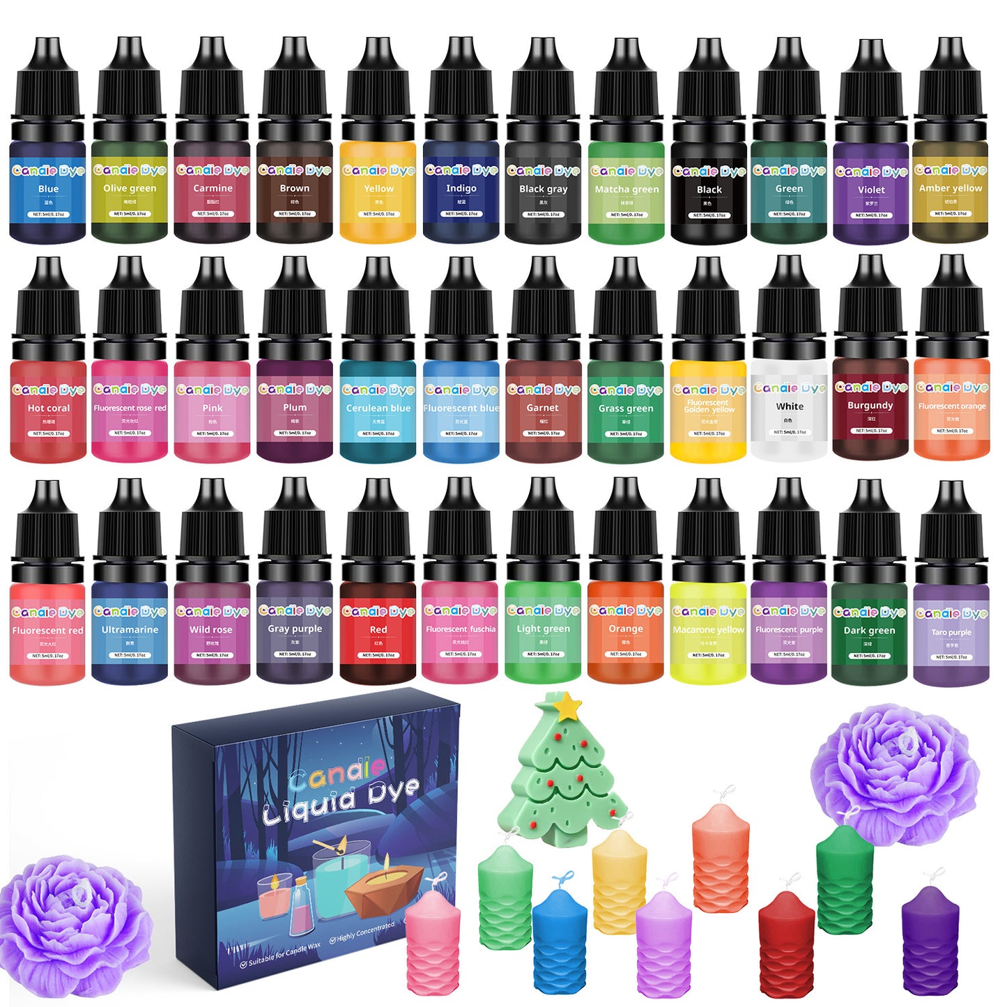 Concentrated Liquid Dye for Scented Candles