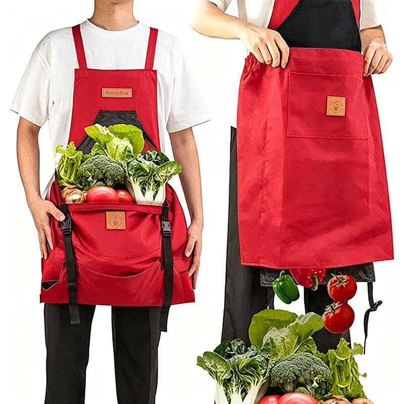 Gardening Apron with Pockets -Instant-Release Harvest System