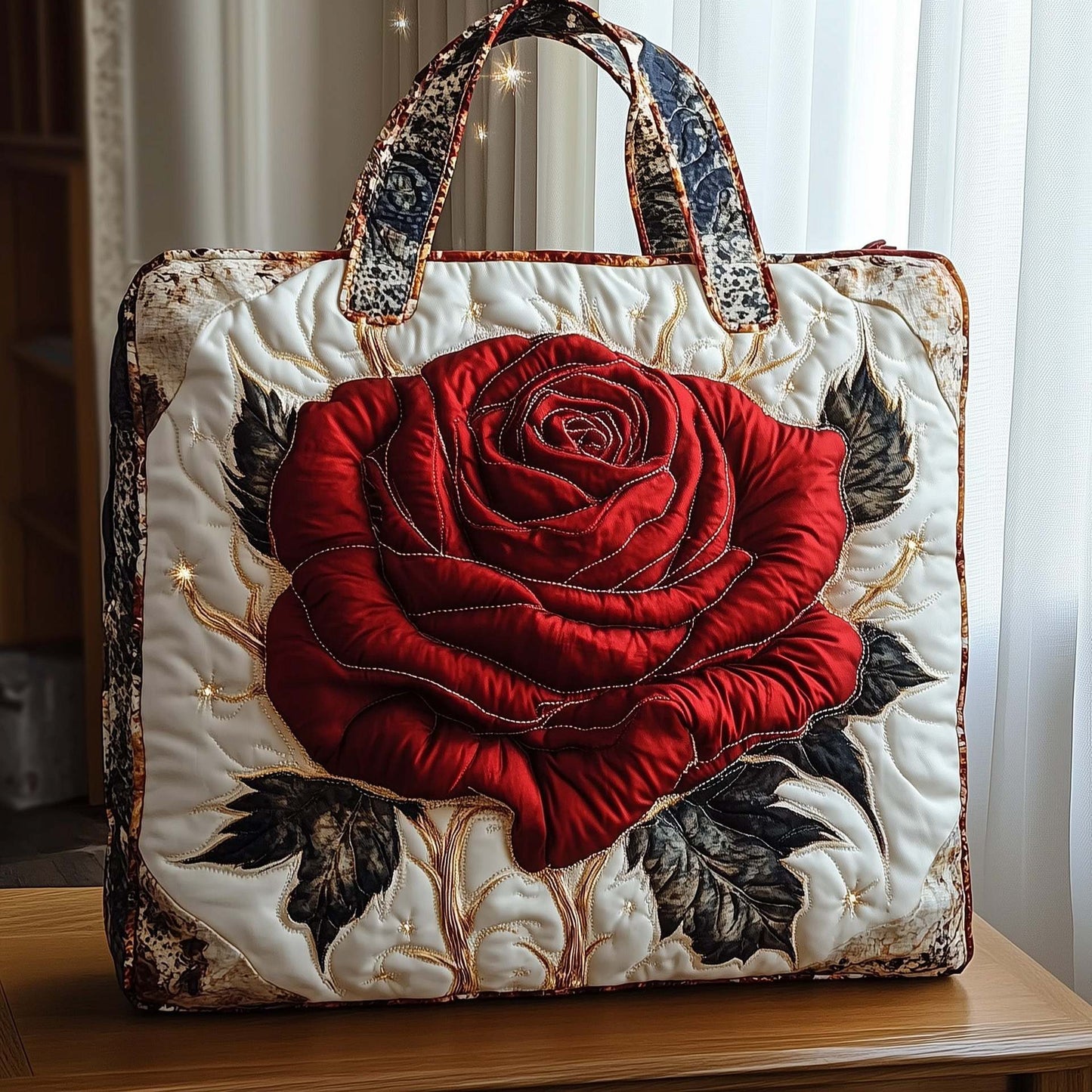 Bohemian Chicken Quilted Tote Bag